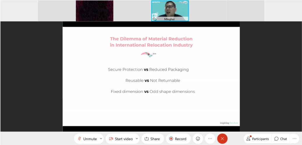 Screenshot 3: Mr Lee Ming Hui sharing on the challenges of relocation
